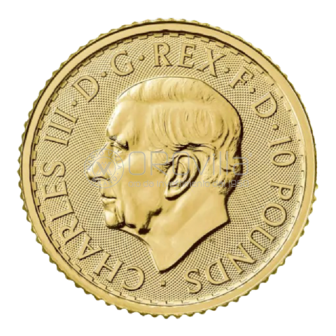 1/10 oncia Britannia Carlo III 2024